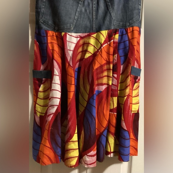 JEANS AND PRINT SKIRT MULTI COLOR - Picture 1 of 2